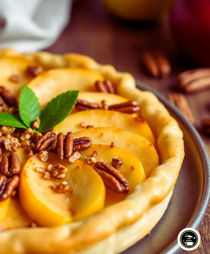 Recipe for Apple and Pecan Danish Pastry Tart