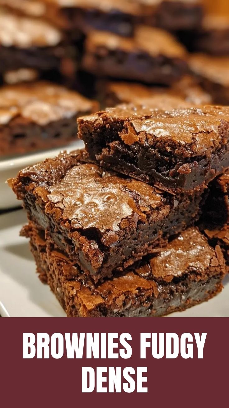 A stack of delicious brownies with a rich, dark chocolate color.