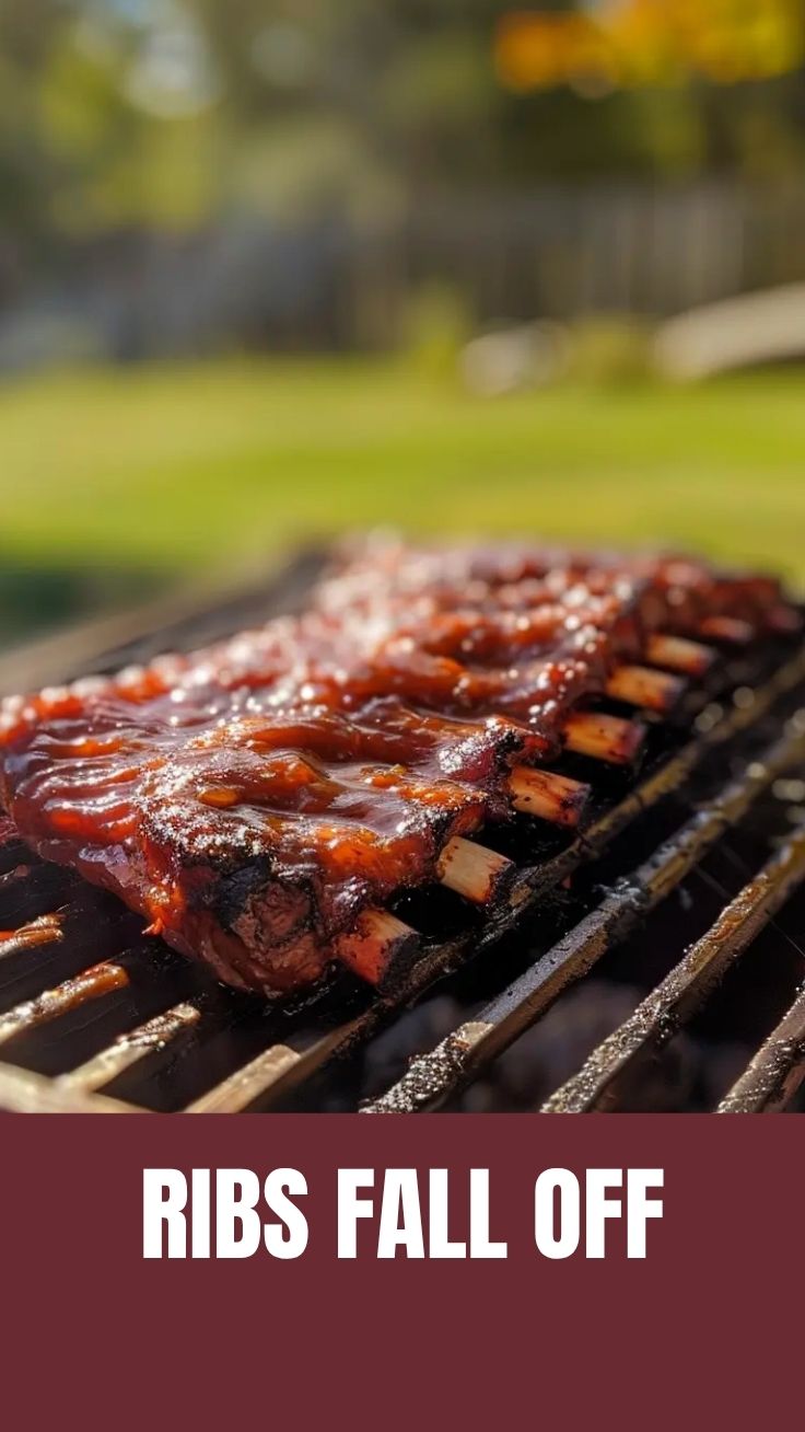 Close-up of perfectly cooked BBQ ribs with a glistening sauce
