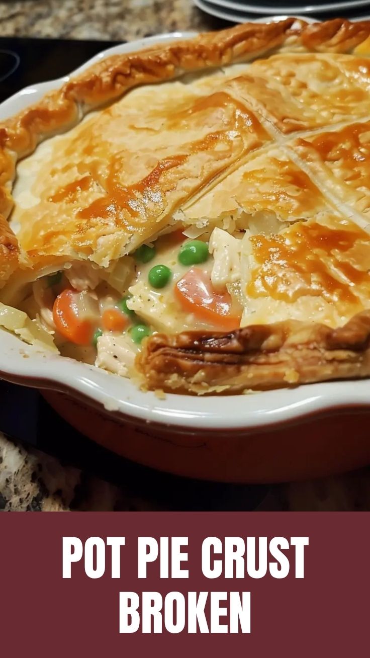 A golden-crusted chicken pot pie fresh from the oven