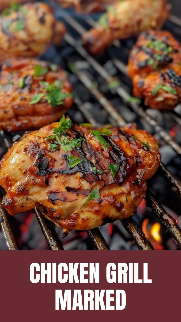 A perfectly cooked grilled chicken, showing char marks and juicy texture