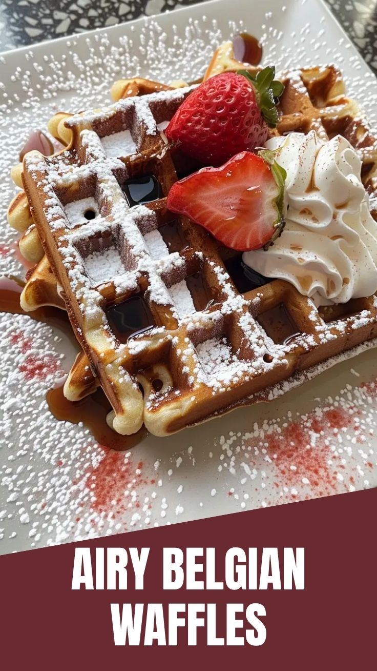 A stack of authentic Belgian waffles, golden brown and perfectly cooked.