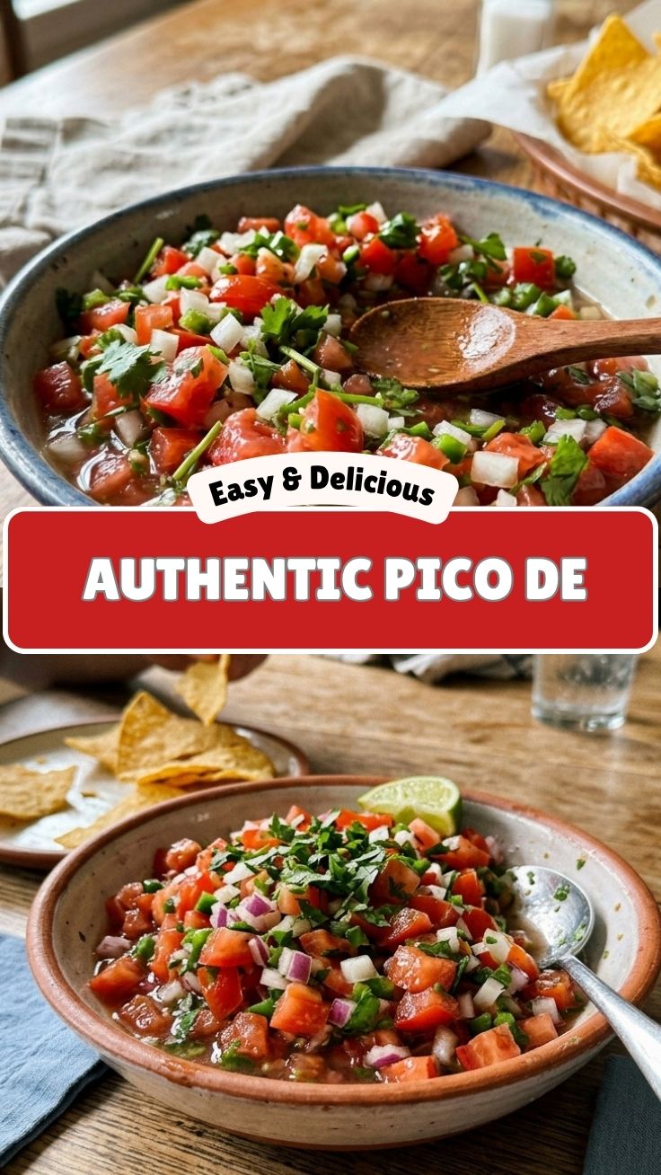 A vibrant bowl of authentic Pico de Gallo with fresh tomatoes, onions, cilantro, and jalapeño.