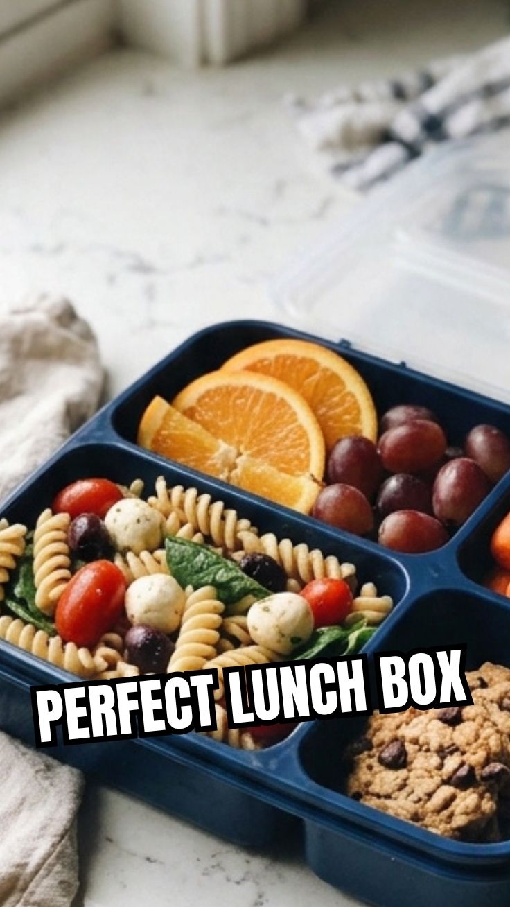 Various back to school lunch box ideas featuring healthy snacks and main dishes.
