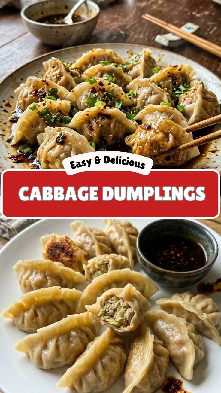 A plate of freshly steamed cabbage dumplings, showcasing their delicate pleats.