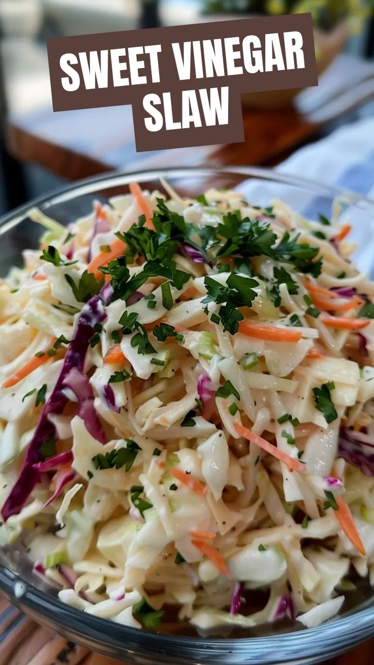 A bowl of delicious creamy coleslaw with shredded cabbage and carrots.