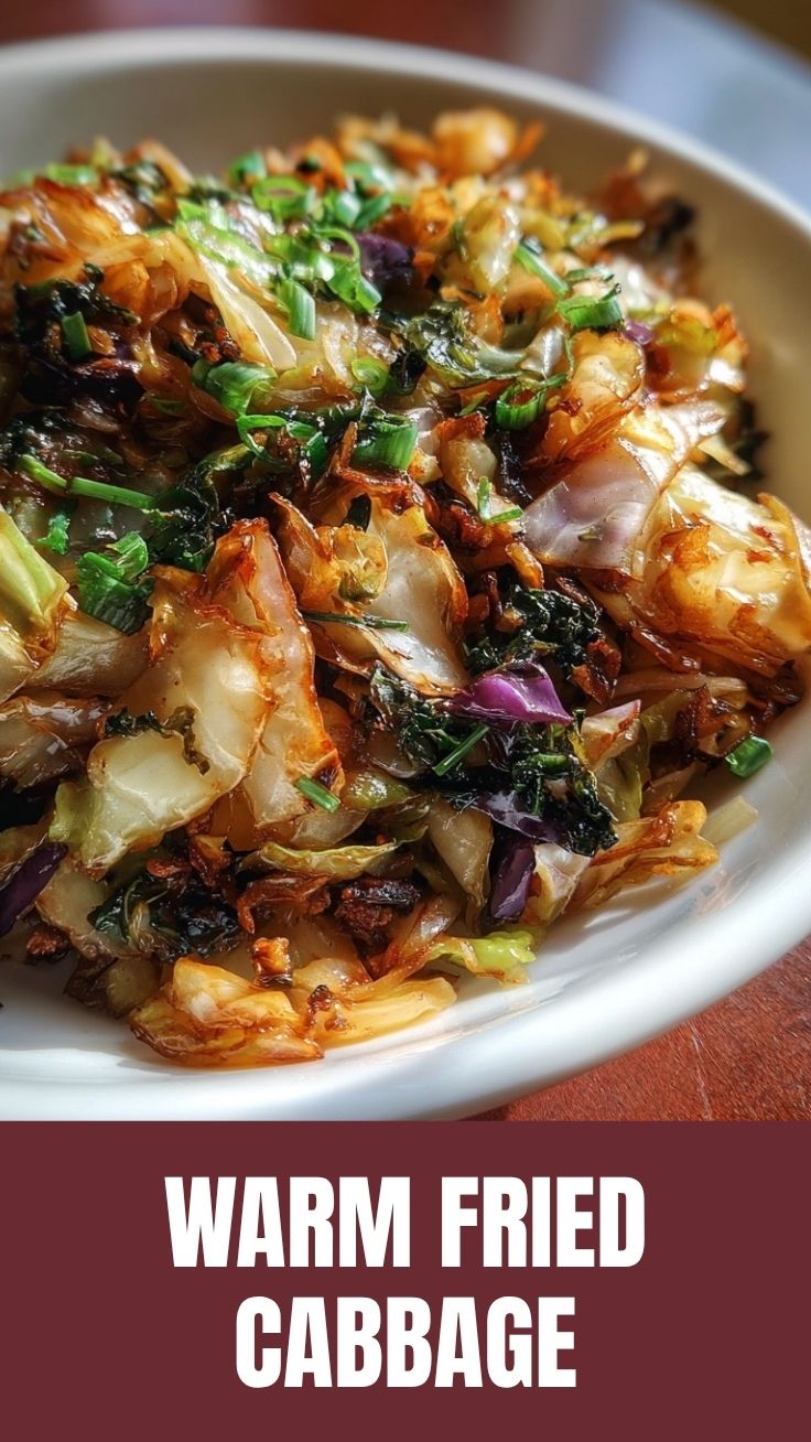 A freshly cooked easy fried cabbage dish in a skillet