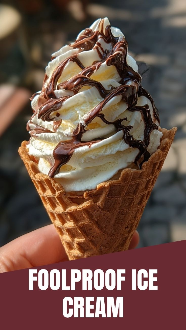 A bowl of creamy no-churn ice cream, ready to serve.