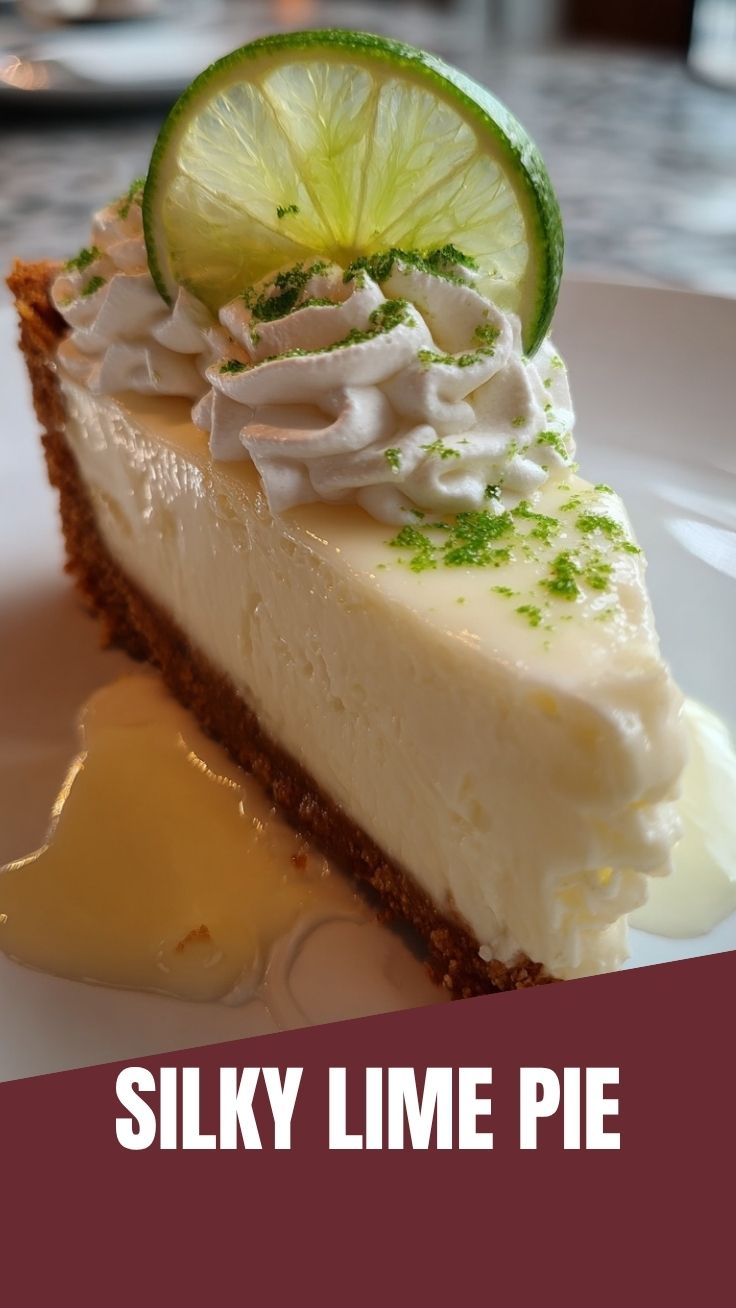 A vibrant green Key Lime Pie, freshly baked and ready to serve.