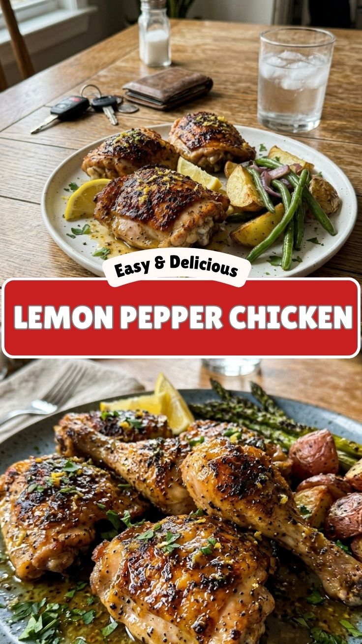 A close-up of a perfectly cooked lemon pepper chicken breast