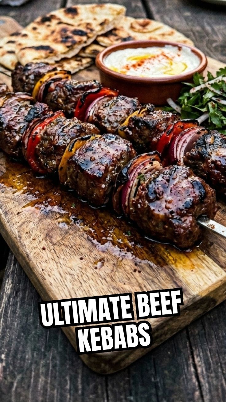 Juicy Middle Eastern beef kebabs expertly grilled and seasoned