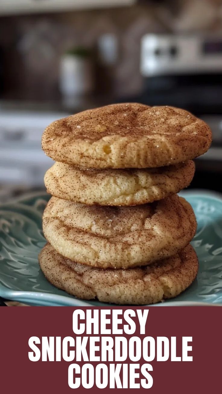 A plate of freshly baked snickerdoodle cookies, warm and crinkled with cinnamon sugar.