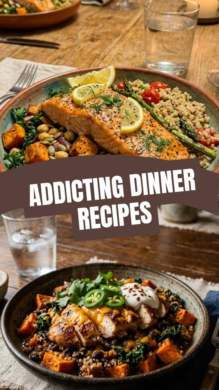 A steaming bowl of healthy cozy dinner recipes with vegetables