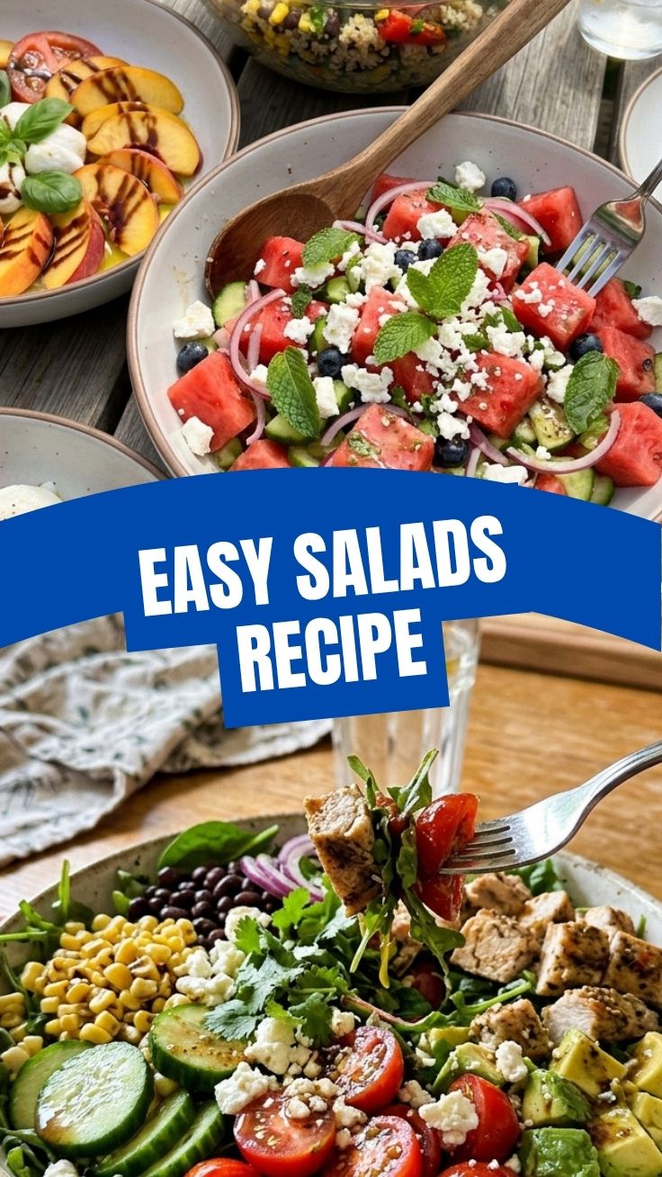 A vibrant, healthy summer salads recipe with fresh vegetables and a light dressing.