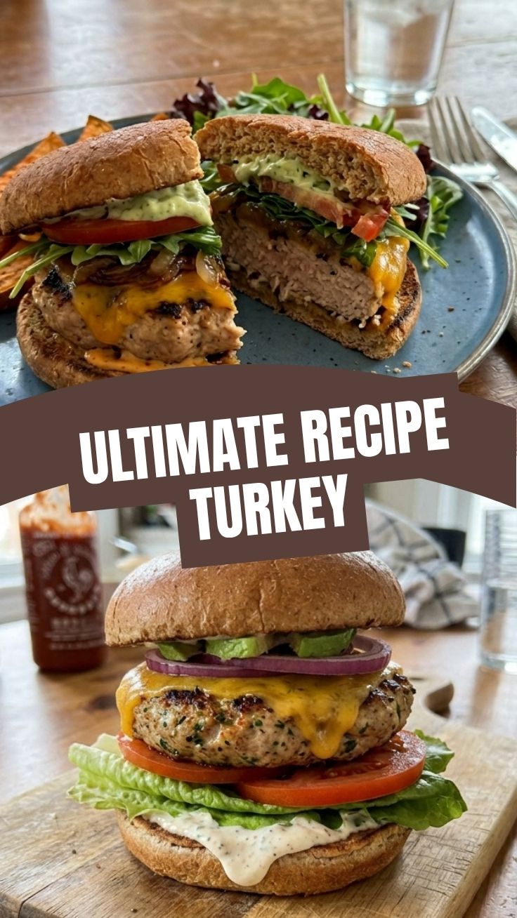 A full high protein burger recipe featuring lean ground turkey.