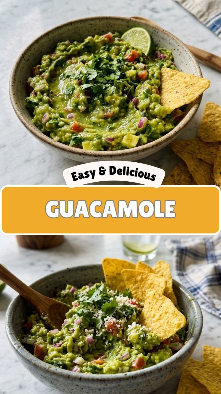 A vibrant bowl of fresh guacamole with chunky avocado and spices.