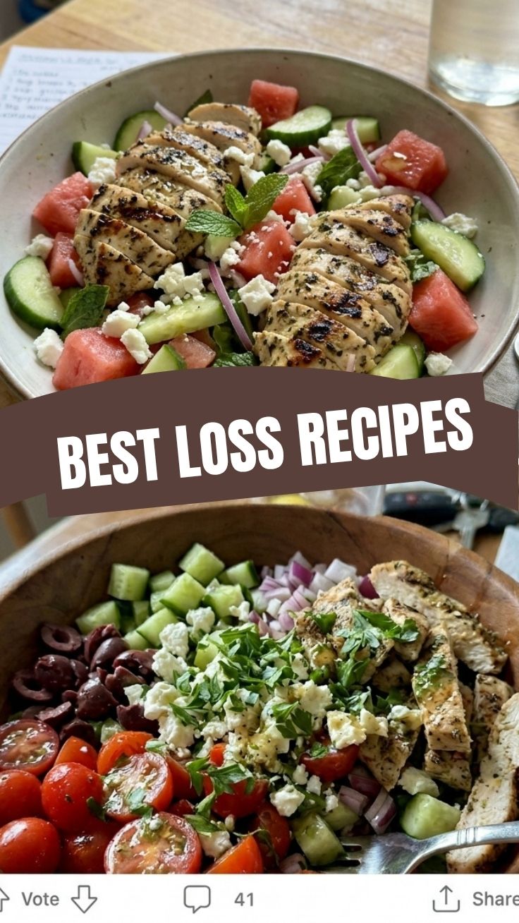 A vibrant collection of summer weight loss recipes on a bright background