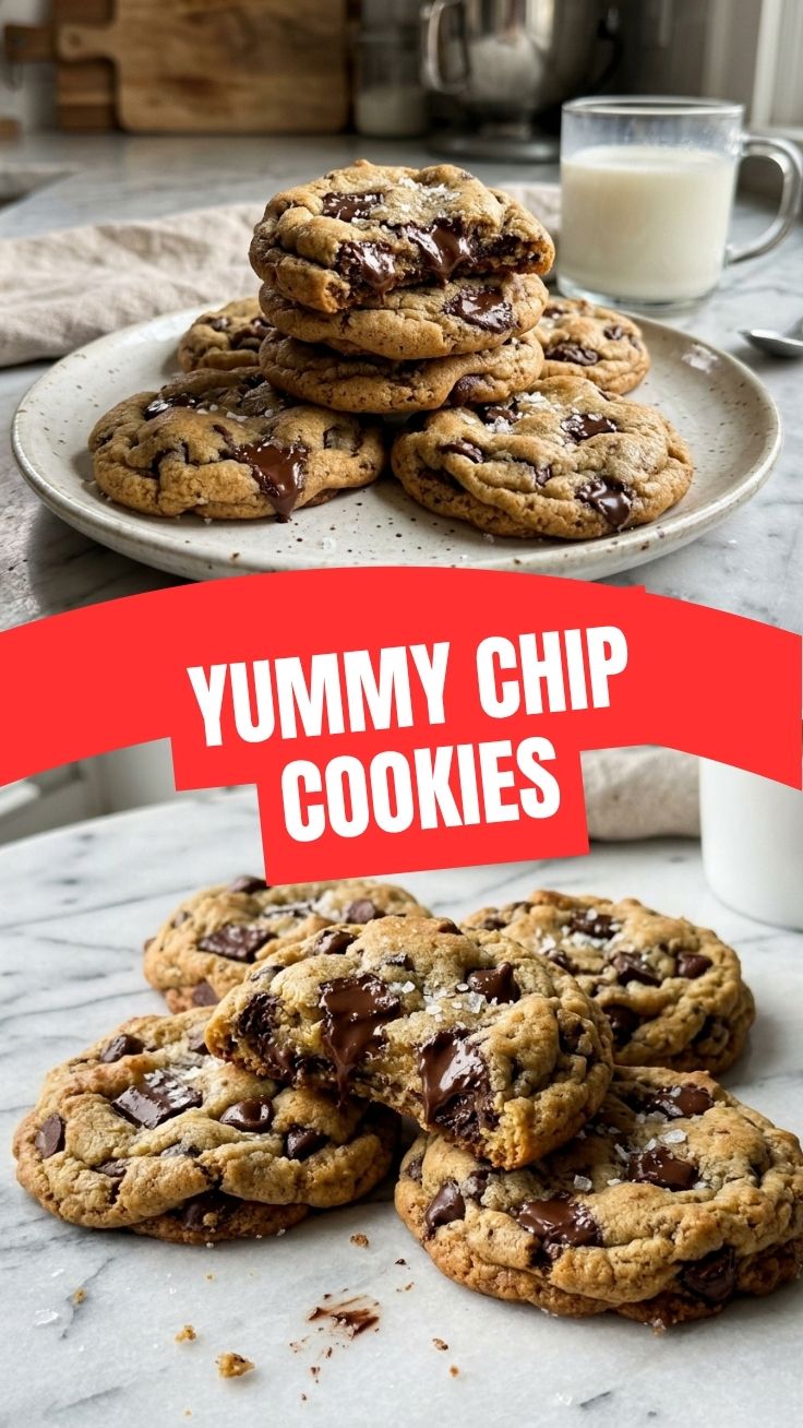 Freshly baked chocolate chip cookies on a cooling rack