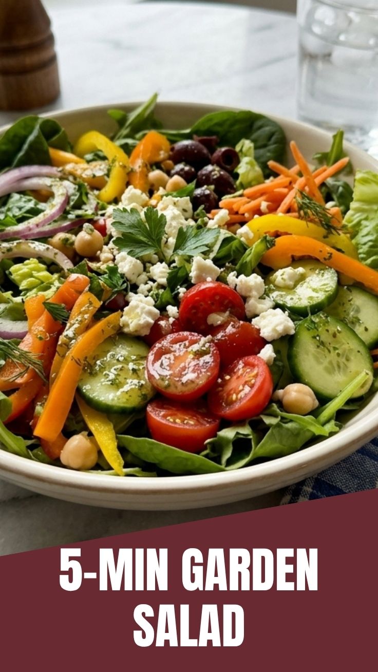 A bowl of fresh garden salad with mixed greens and colorful vegetables