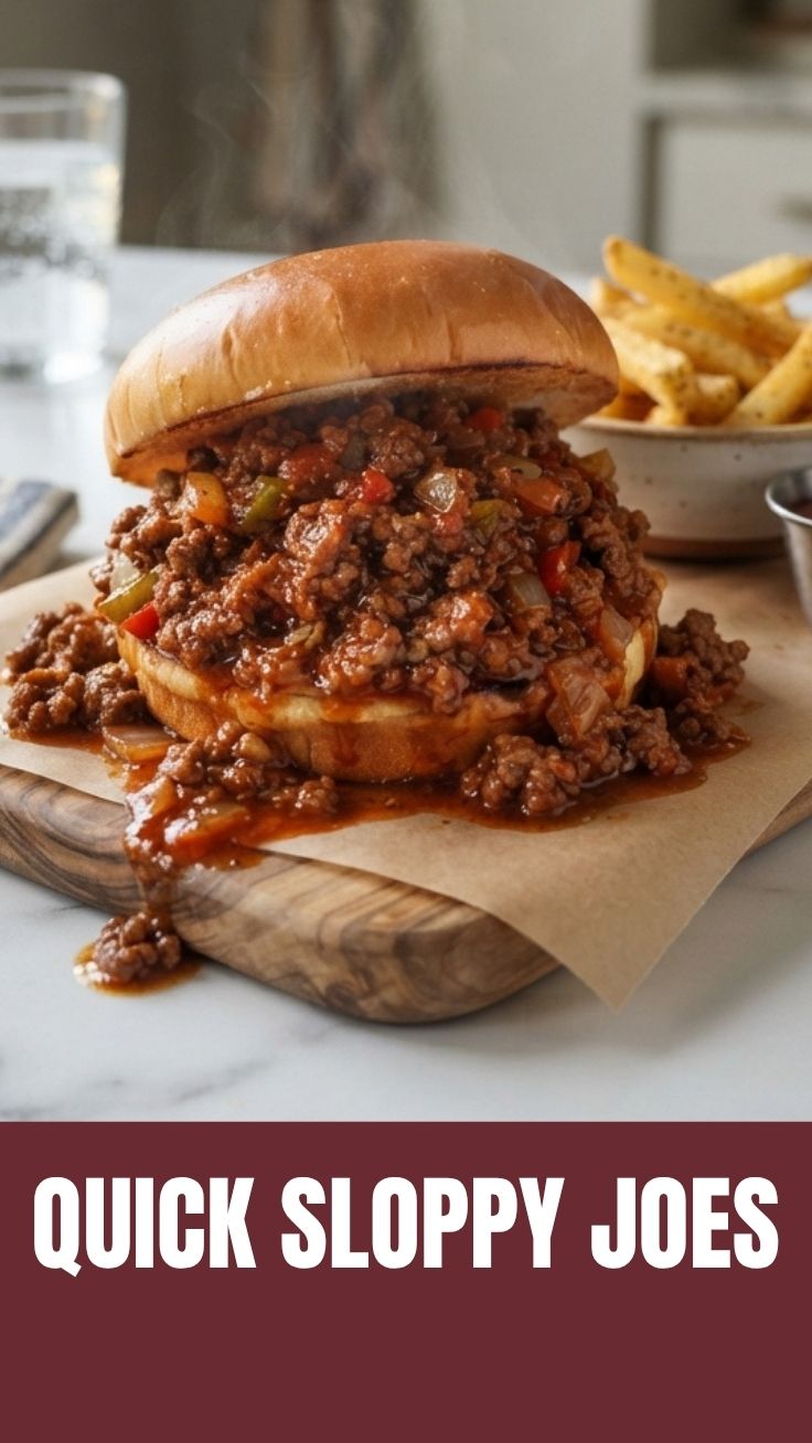 A close-up of savory sloppy joes filling, rich with ground meat and sauce