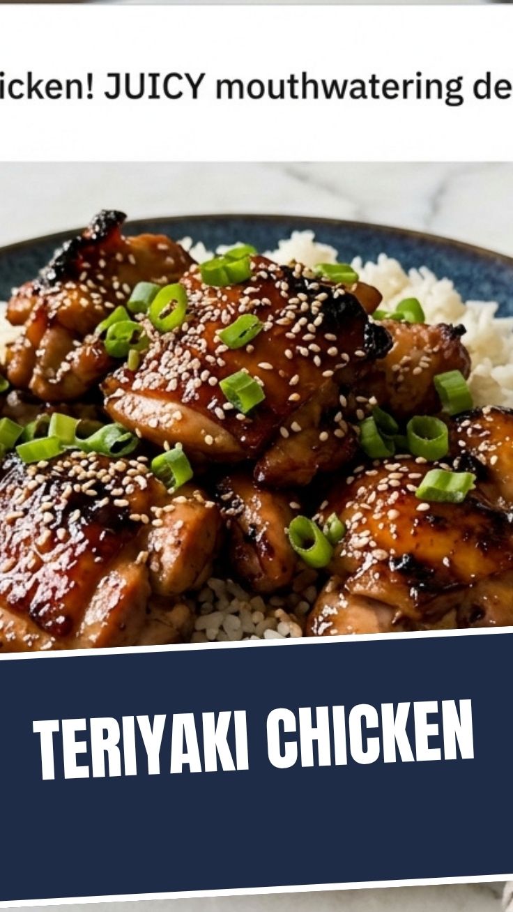 A serving of glazed teriyaki chicken with sesame seeds